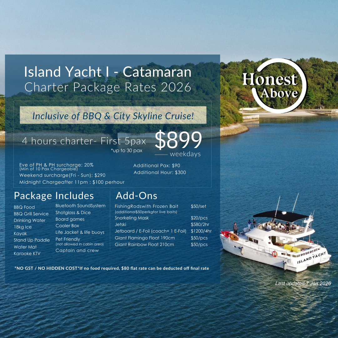 50ft Everyday Yacht Party & BBQ | KTV | Water Sports | 1-30 Pax