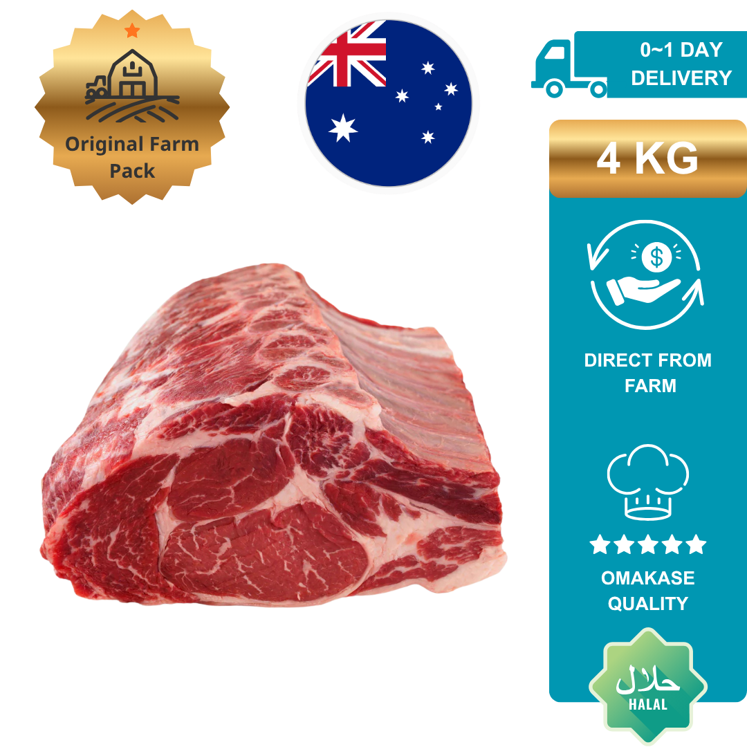 4 Bone Ribeye | Australian Grain Fed | Halal | 4kg | Angus Beef