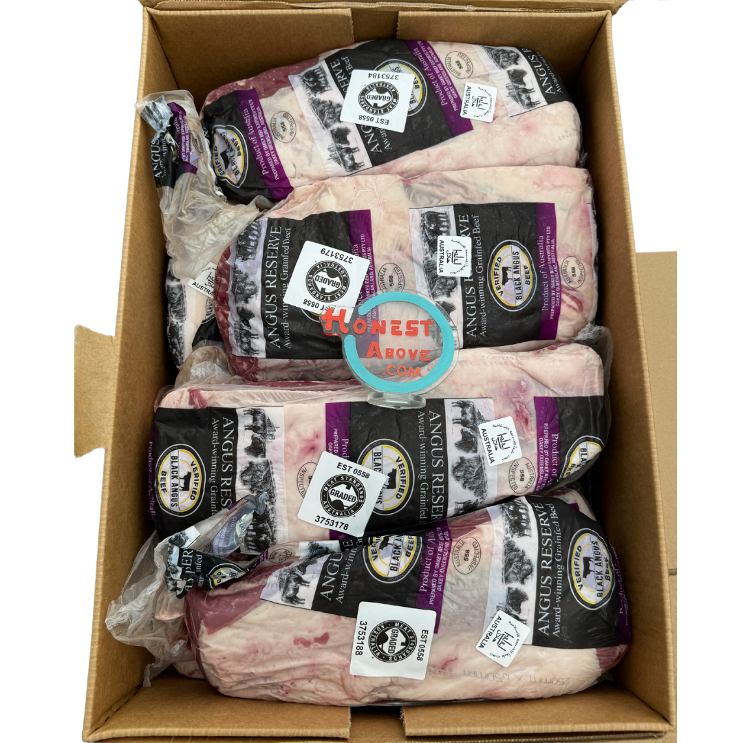 HonestAbove Australian Angus Beef signature cuts wholesale – premium grain-fed black angus beef with balanced marbling, tenderness, and intense flavor. Halal-certified, directly sourced from Australian farms, whole cuts ideal for yakiniku, grilling, roasting, hotpot and BBQ