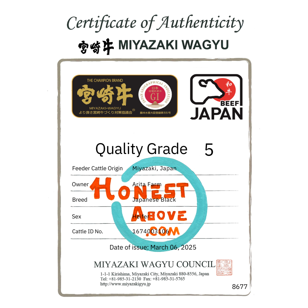 HonestAbove Japanese A5 Wagyu Miyazaki Combo – premium Wagyu beef set with shabu-shabu slices, yakiniku cuts, and steak, rich marbling, luxury quality, Singapore delivery