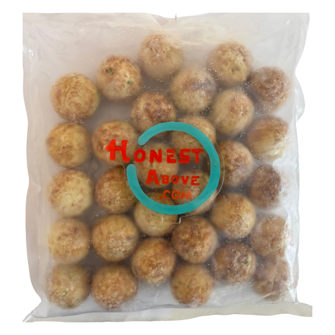 HonestAbove Japanese Takoyaki 900g – authentic frozen octopus balls, crispy outside, soft inside, ready-to-heat, Singapore delivery