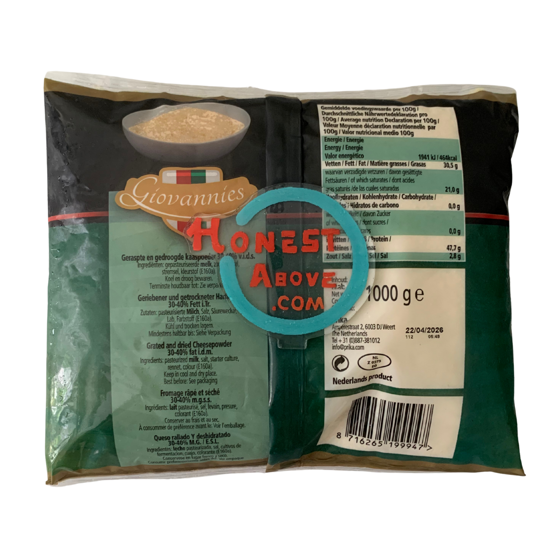 HonestAbove Parmesan Cheese 1kg – premium grated cheese from Europe at affordable price in Singapore