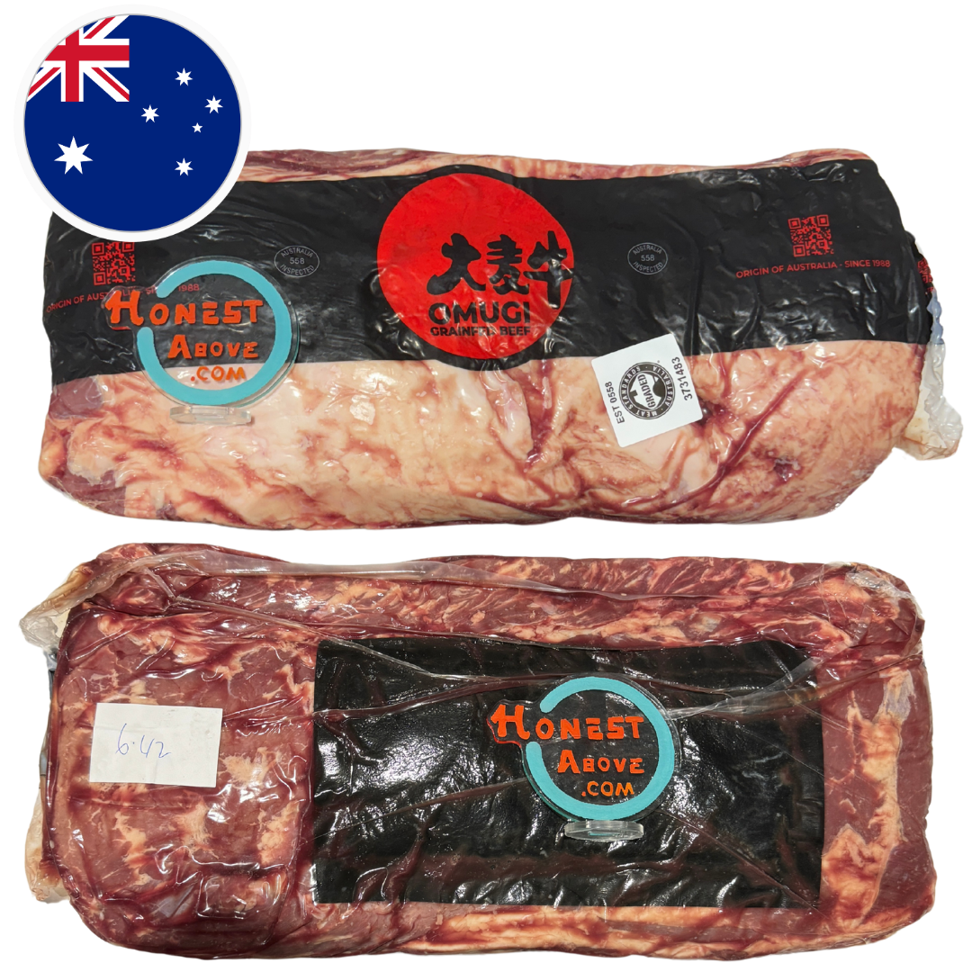 HonestAbove Australian Angus Beef luxury cuts wholesale – premium grain-fed black angus beef with exceptional marbling, rich texture, and intense flavor. Halal-certified, directly sourced from Australian farms, whole cuts ideal for steak, yakiniku, BBQ, hotpot or roasting