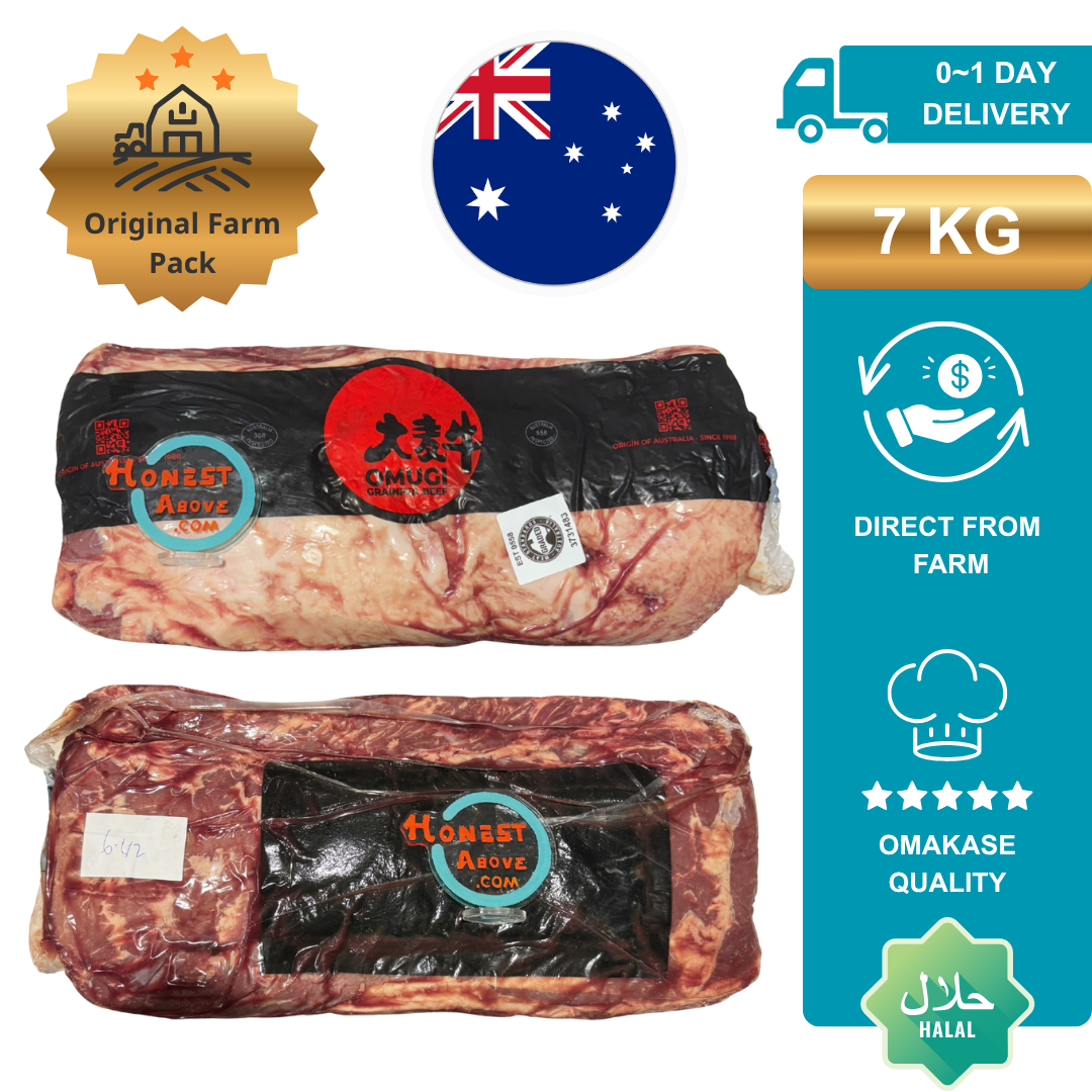 HonestAbove Australian Angus Beef luxury cuts wholesale – premium grain-fed black angus beef with exceptional marbling, rich texture, and intense flavor. Halal-certified, directly sourced from Australian farms, whole cuts ideal for steak, yakiniku, BBQ, hotpot or roasting
