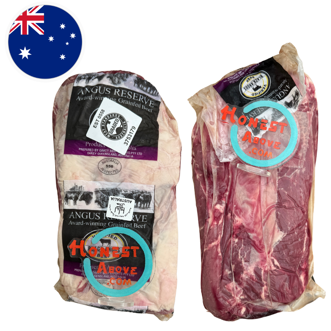 HonestAbove Australian Angus Beef signature cuts wholesale – premium grain-fed black angus beef with balanced marbling, tenderness, and intense flavor. Halal-certified, directly sourced from Australian farms, whole cuts ideal for yakiniku, grilling, roasting, hotpot and BBQ