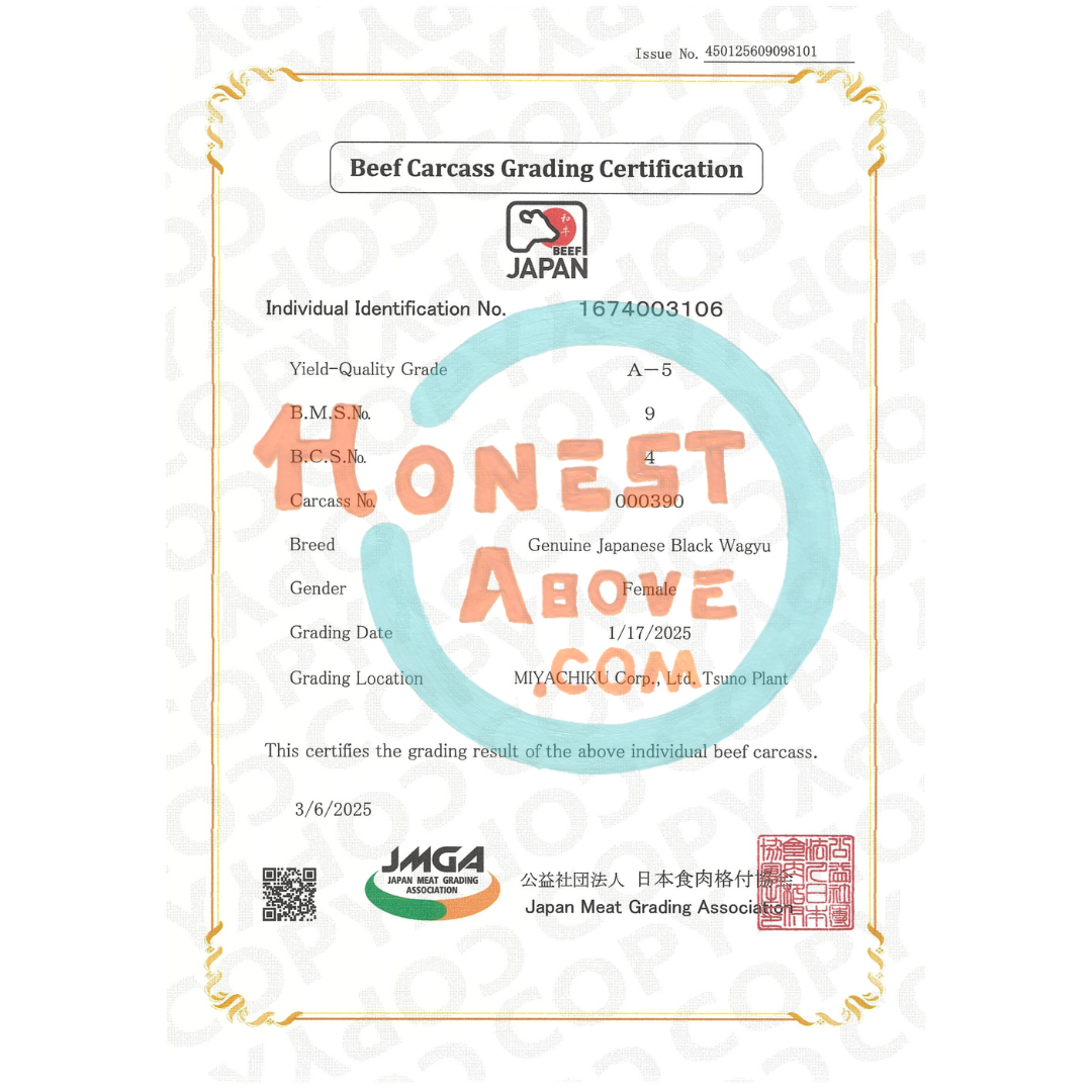 HonestAbove Japanese A5 Wagyu Miyazaki Combo – premium Wagyu beef set with shabu-shabu slices, yakiniku cuts, and steak, rich marbling, luxury quality, Singapore delivery