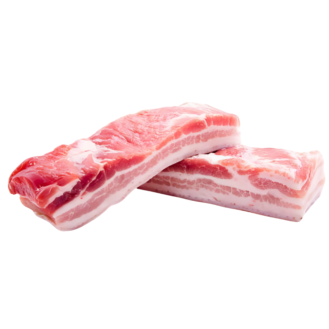 HonestAbove pork belly wholesale 5kg – premium quality, clean and fresh cut with ideal fat-to-meat ratio. Juicy, tender, and flavorful. No skin, no odor. Perfect for grilling, roasting, braising, hotpot, or Asian recipes