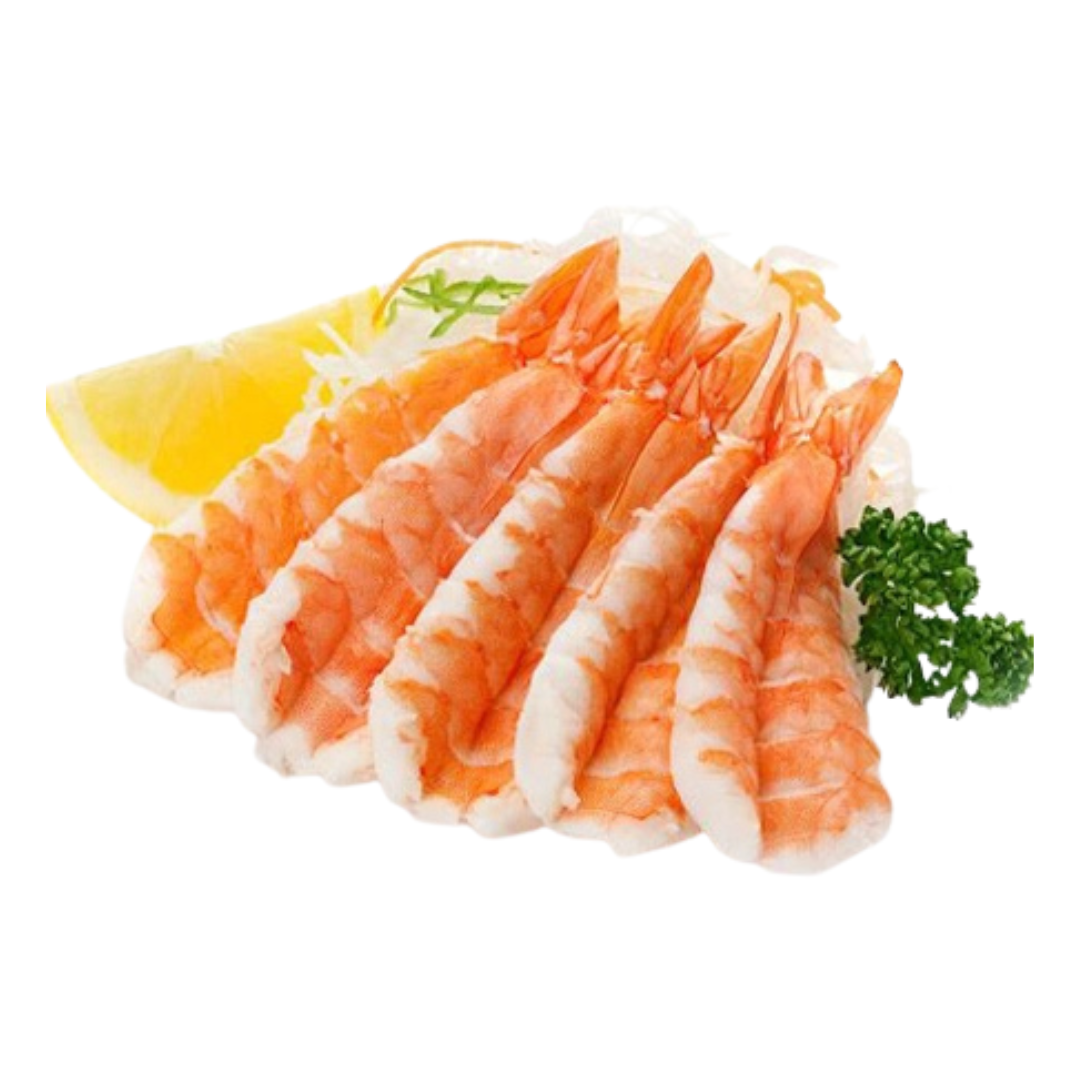 HonestAbove vannamei sushi ebi sashimi-grade – peeled and expertly cooked to perfection, premium shrimp from Vietnam, ready-to-serve for sushi, nigiri, sashimi, or seafood cocktails, 350g tray (approx. 30 pieces)