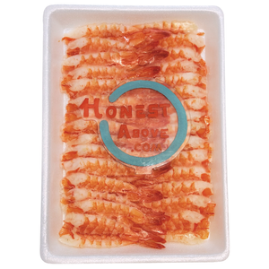 HonestAbove vannamei sushi ebi sashimi-grade – peeled and expertly cooked to perfection, premium shrimp from Vietnam, ready-to-serve for sushi, nigiri, sashimi, or seafood cocktails, 350g tray (approx. 30 pieces)